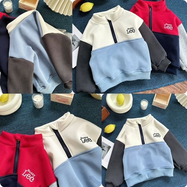 兒童Lee搖粒絨半拉鏈開胸上衣-2502646