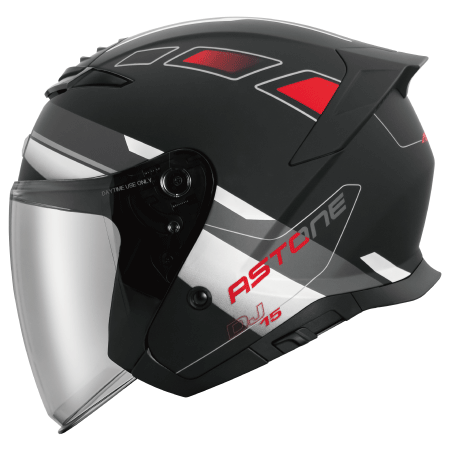 ASTONE DJ15 彩繪 XA2 平黑紅 3/4罩 安全帽