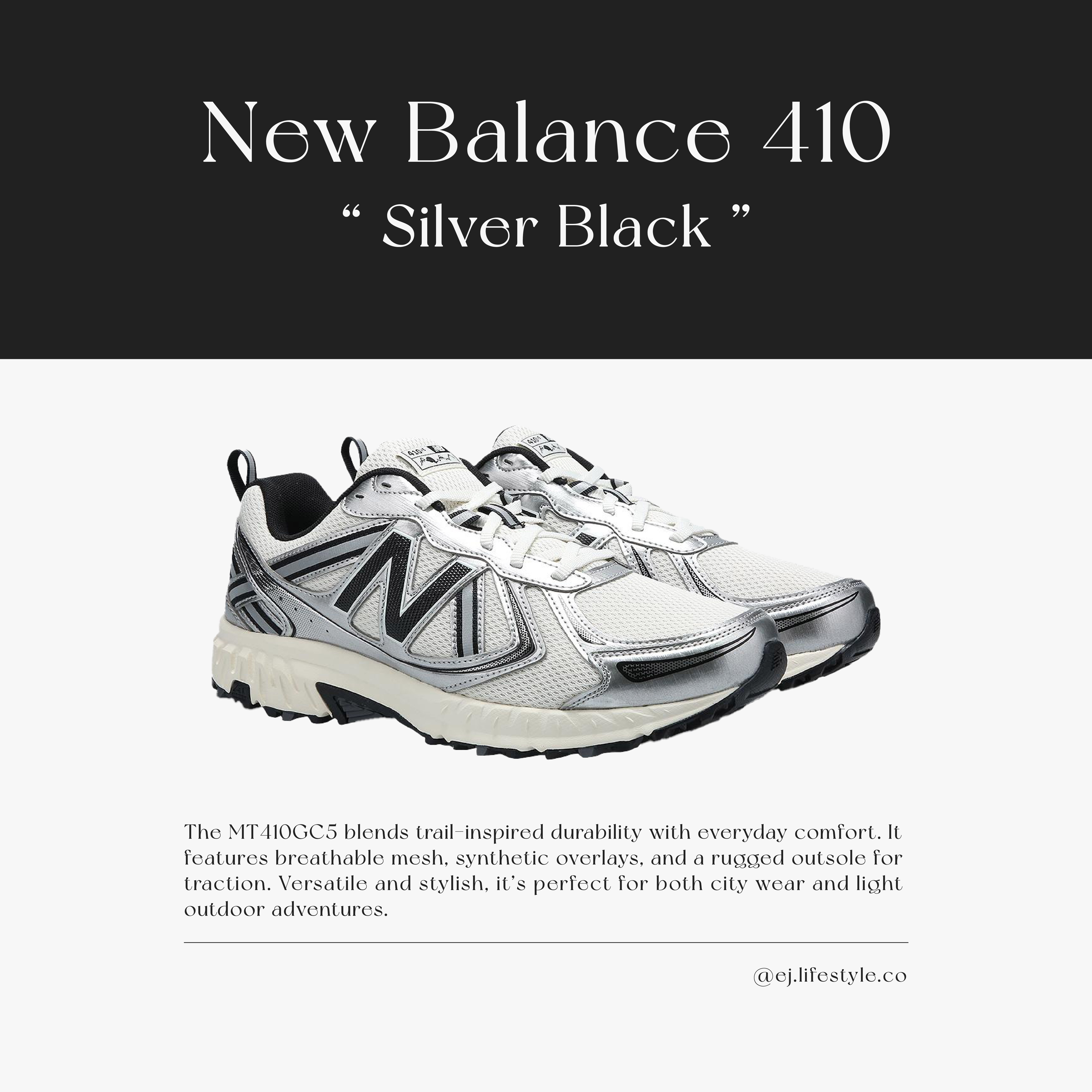 NEW BALANCE 410 V5 NB Y2K 銀黑 灰銀 奶油底 男鞋 MT410GC5 / 預購