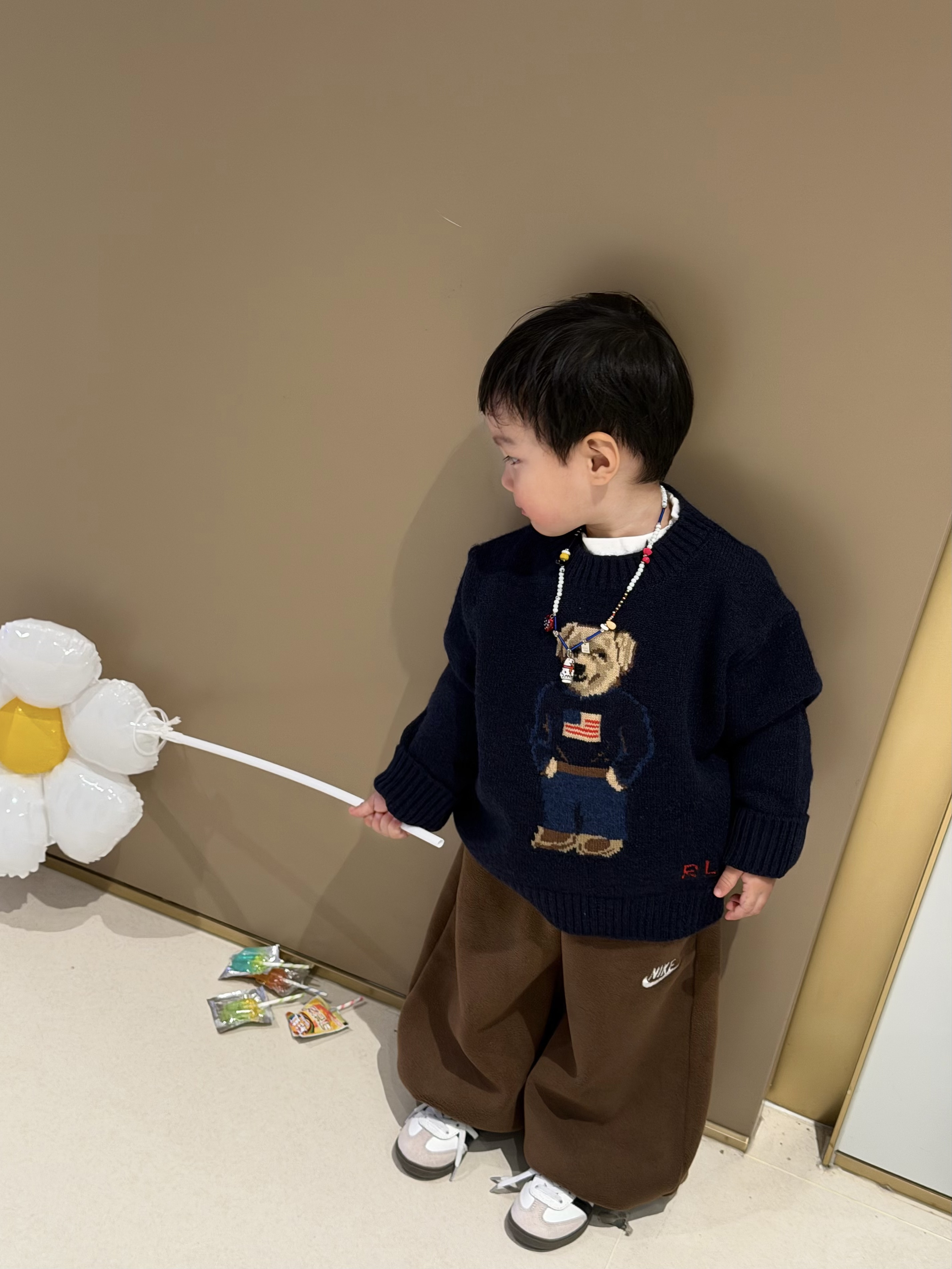 🐎𝐏𝐨𝐥𝐨 𝐑𝐚𝐥𝐩𝐡 𝐋𝐚𝐮𝐫𝐞𝐧 2色小熊毛衣