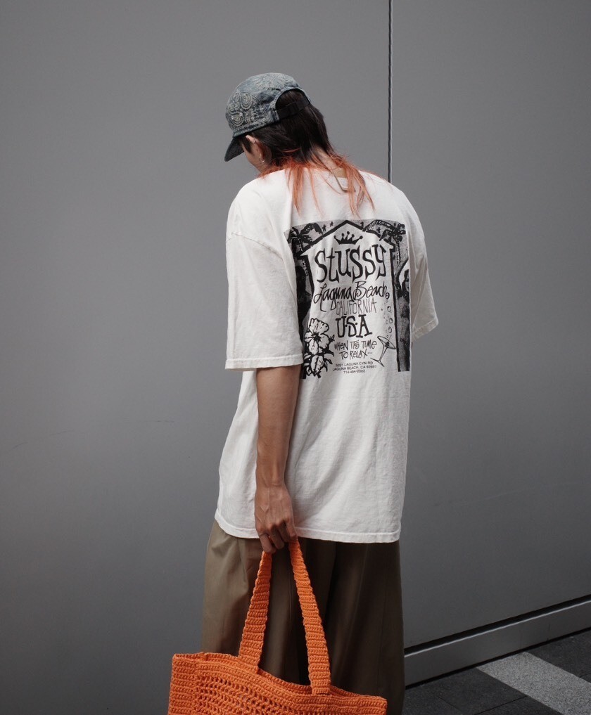 STUSSY BEACH HOUSE TEE PIGMENT DYED 海灘 房子 皇冠 水洗 短T