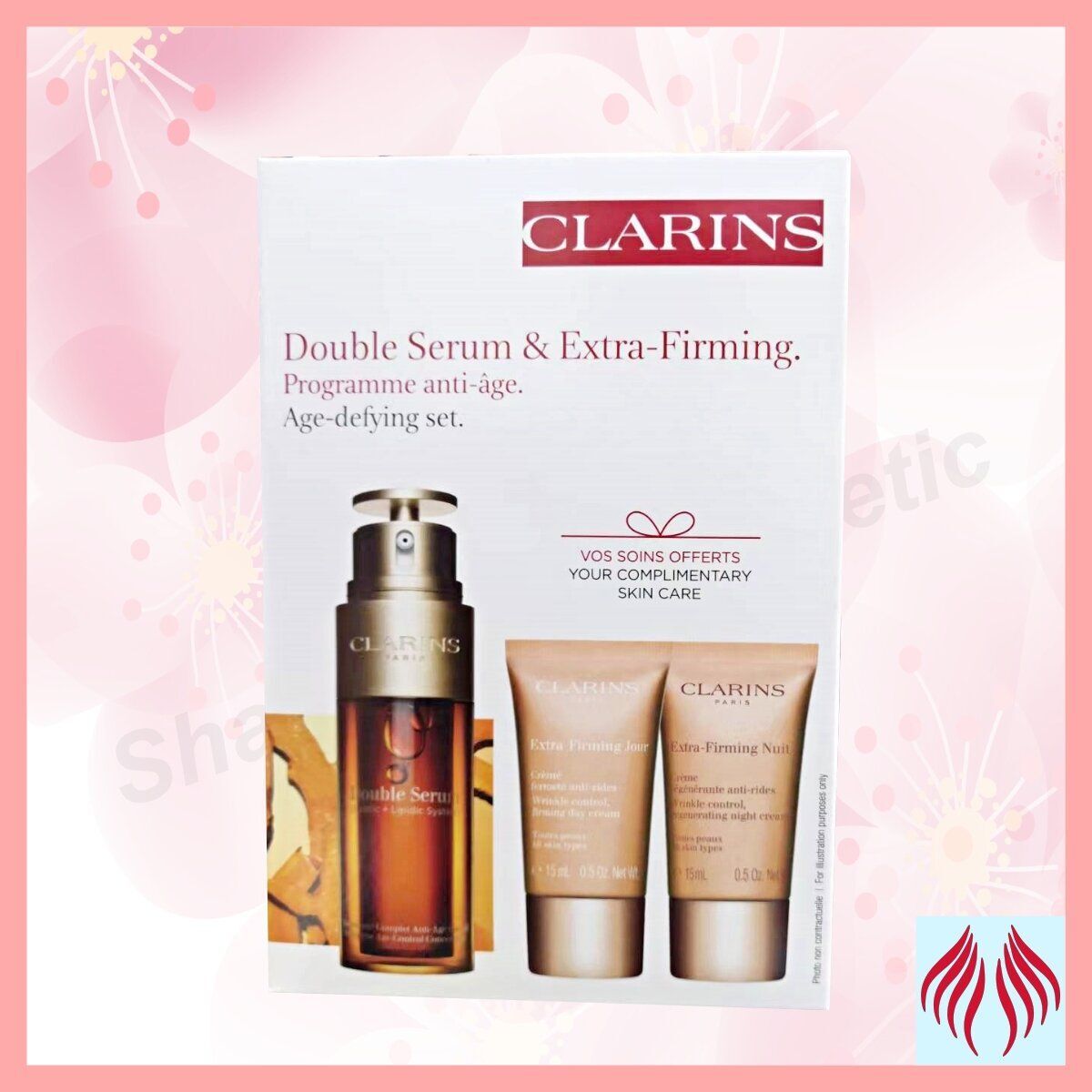 嬌韻詩雙萃精華 + 緊緻套裝 [平行進口 3666057058110]