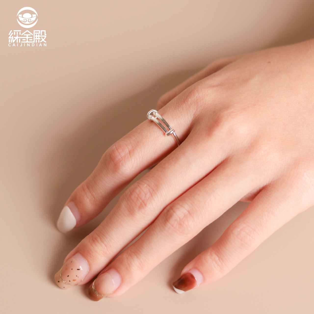 小手鐲戒指-銀色｜活戒圍｜造型｜百搭｜開運｜過爐加持【綵金殿】