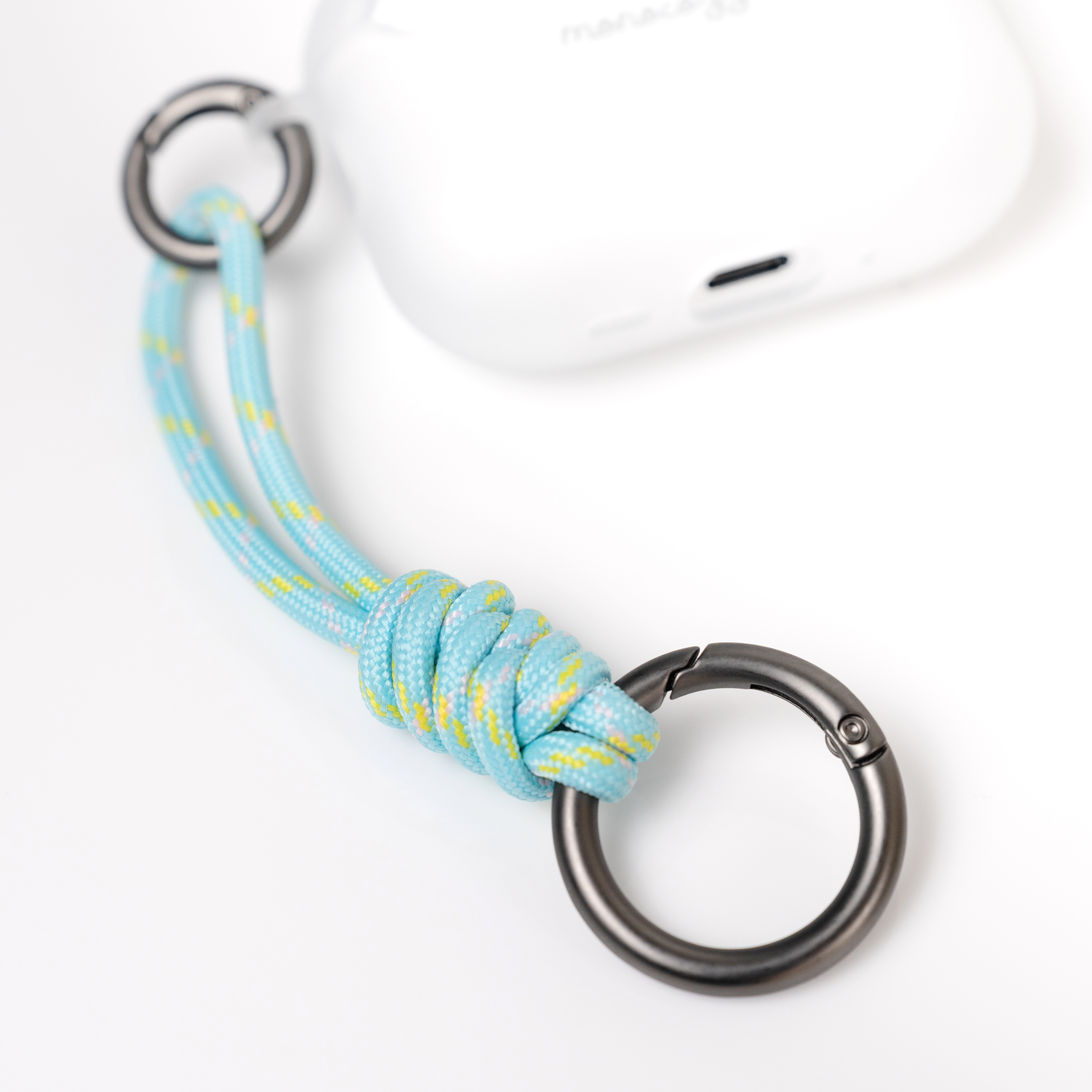 ESSENTIALS | Dust Proof Translucent Soft Plastic Case for AirPods Pro 3 with Strap - Translucent/ Blue