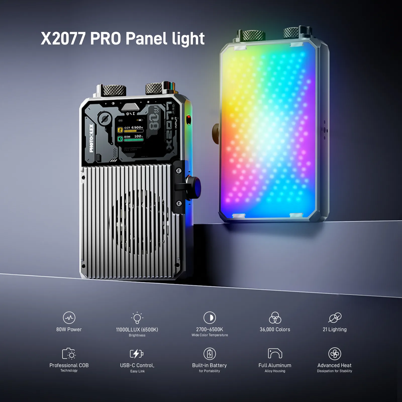 Photoolex X2077 Pro Panel Light