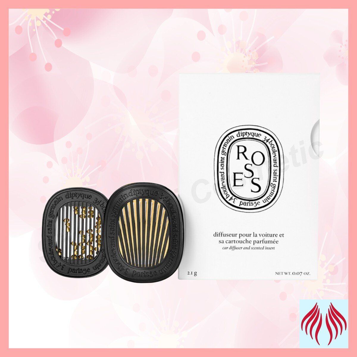 蒂普提克 - Diptyque 車載用擴香器及香薰擴香精補充裝套裝玫瑰 [平行進口 3700431418425]