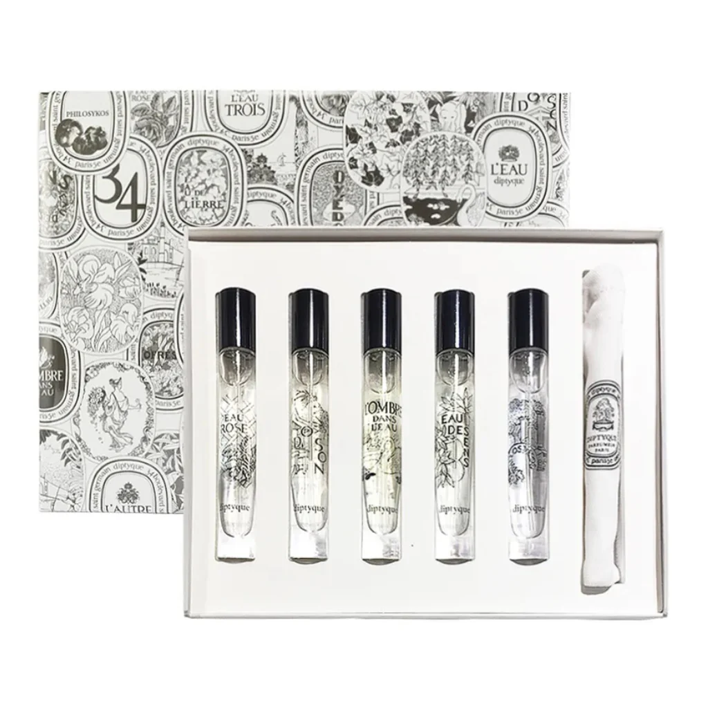 DIPTYQUE L'art Du Parfum淡香 EDT 香水五件組禮盒套裝 7.5ml X 5 (平行進口)(影中水+玫瑰+無花果+杜桑+感官之水)