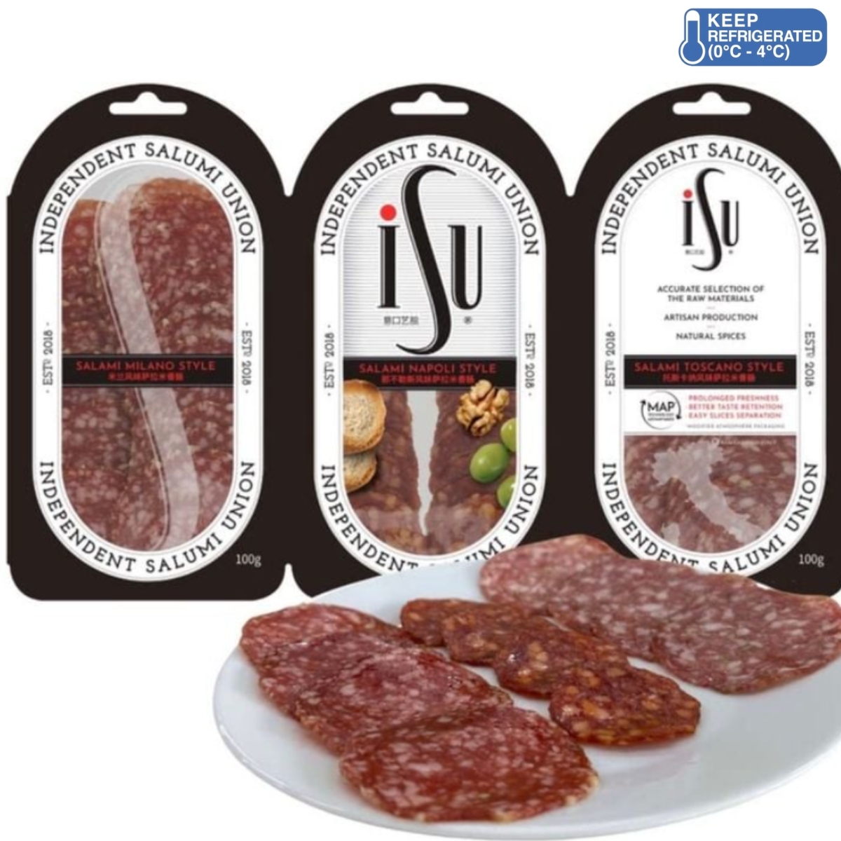 ISU 意式經典Salami組合, 300g (100g x 3)
