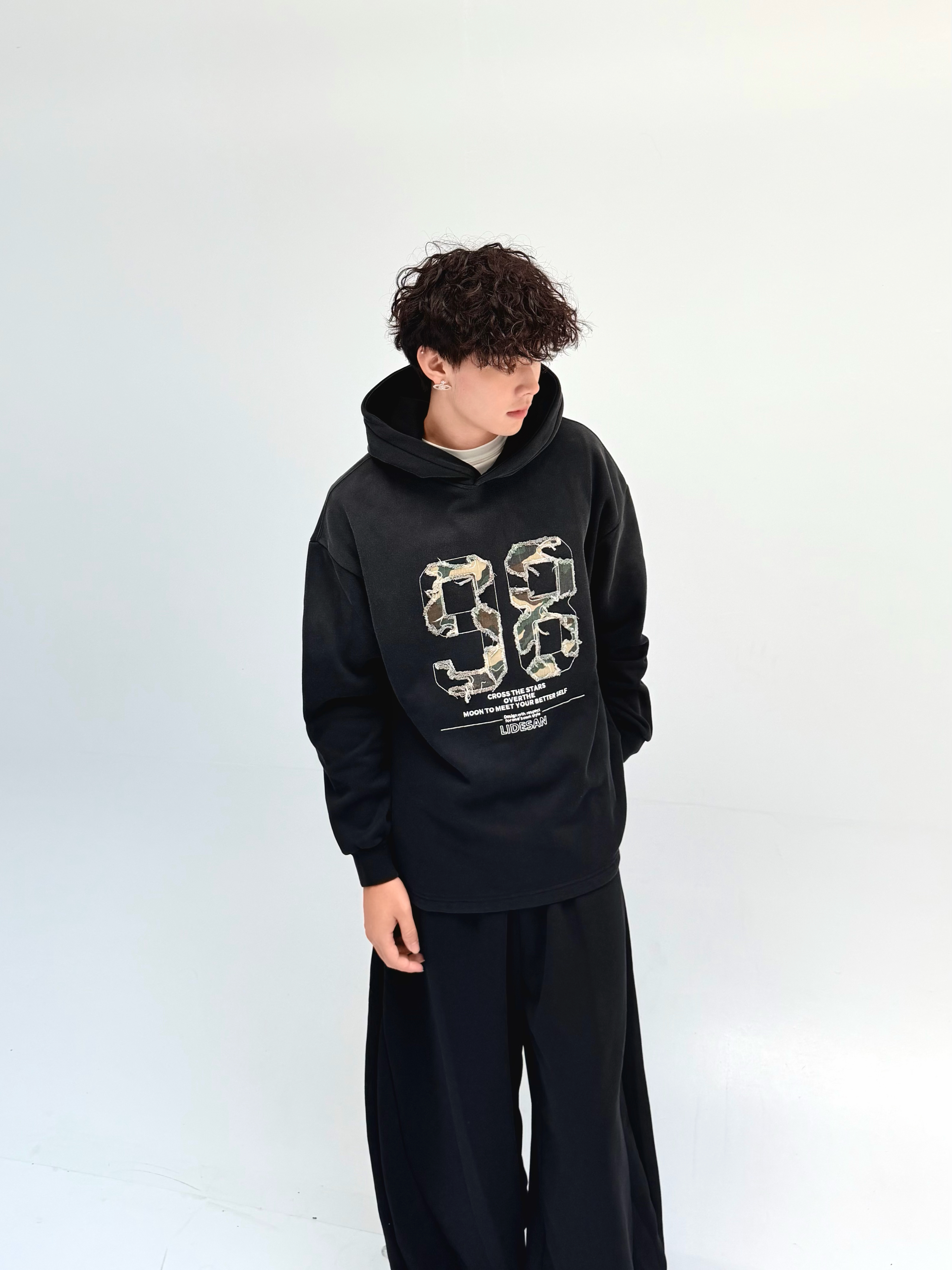 98 迷彩 少年感 帽T