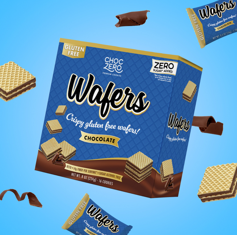 Choczero 無麩質黑朱古力 威化餅#無添加糖 低碳 #輕盈鬆脆口感 224g