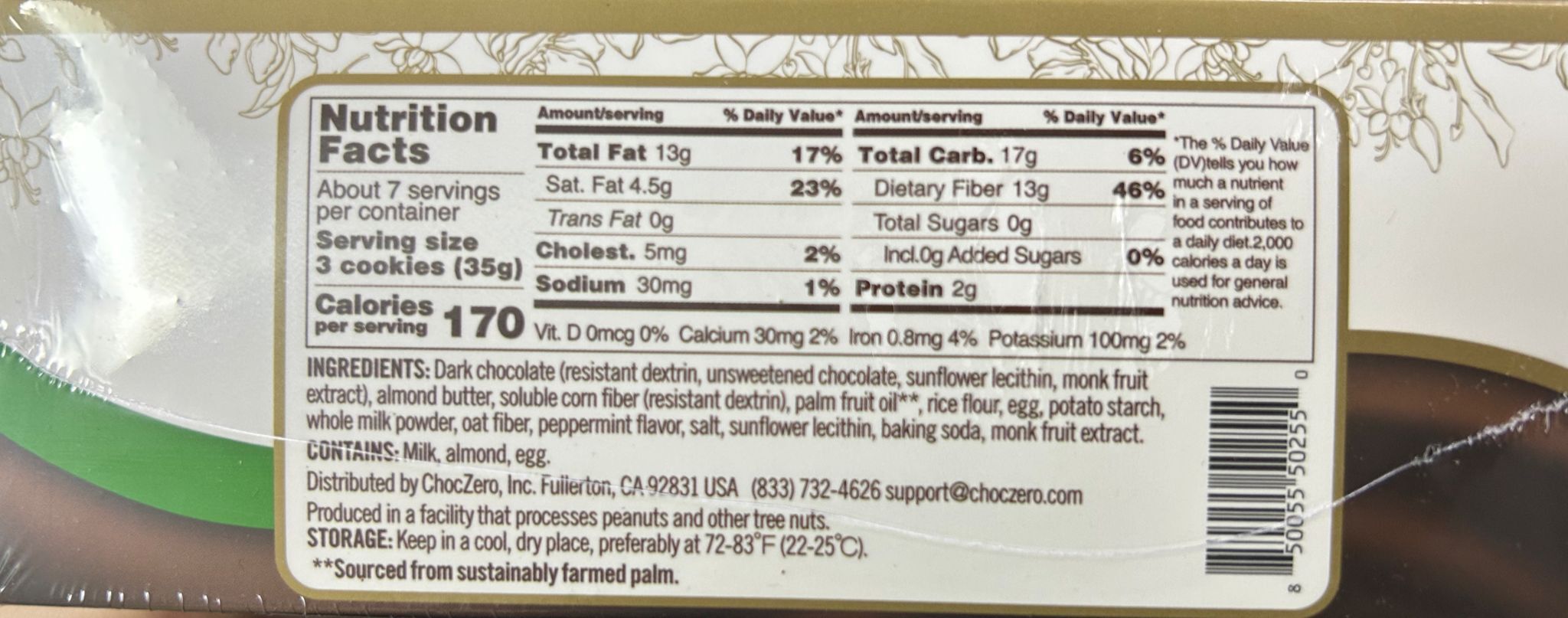 Choczero Jolie脆脆朱古力夾心曲奇 - 薄荷味