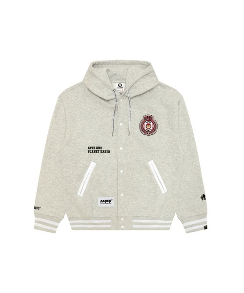 【AAPE】 AAPER "Baseball" BUTTON SWEAT HOODIE