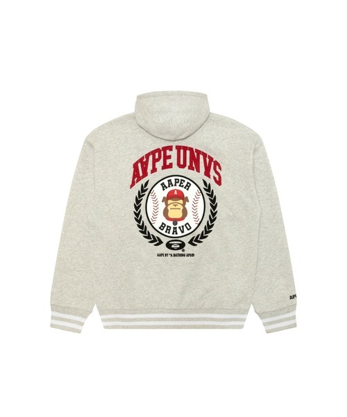 【AAPE】 AAPER "Baseball" BUTTON SWEAT HOODIE