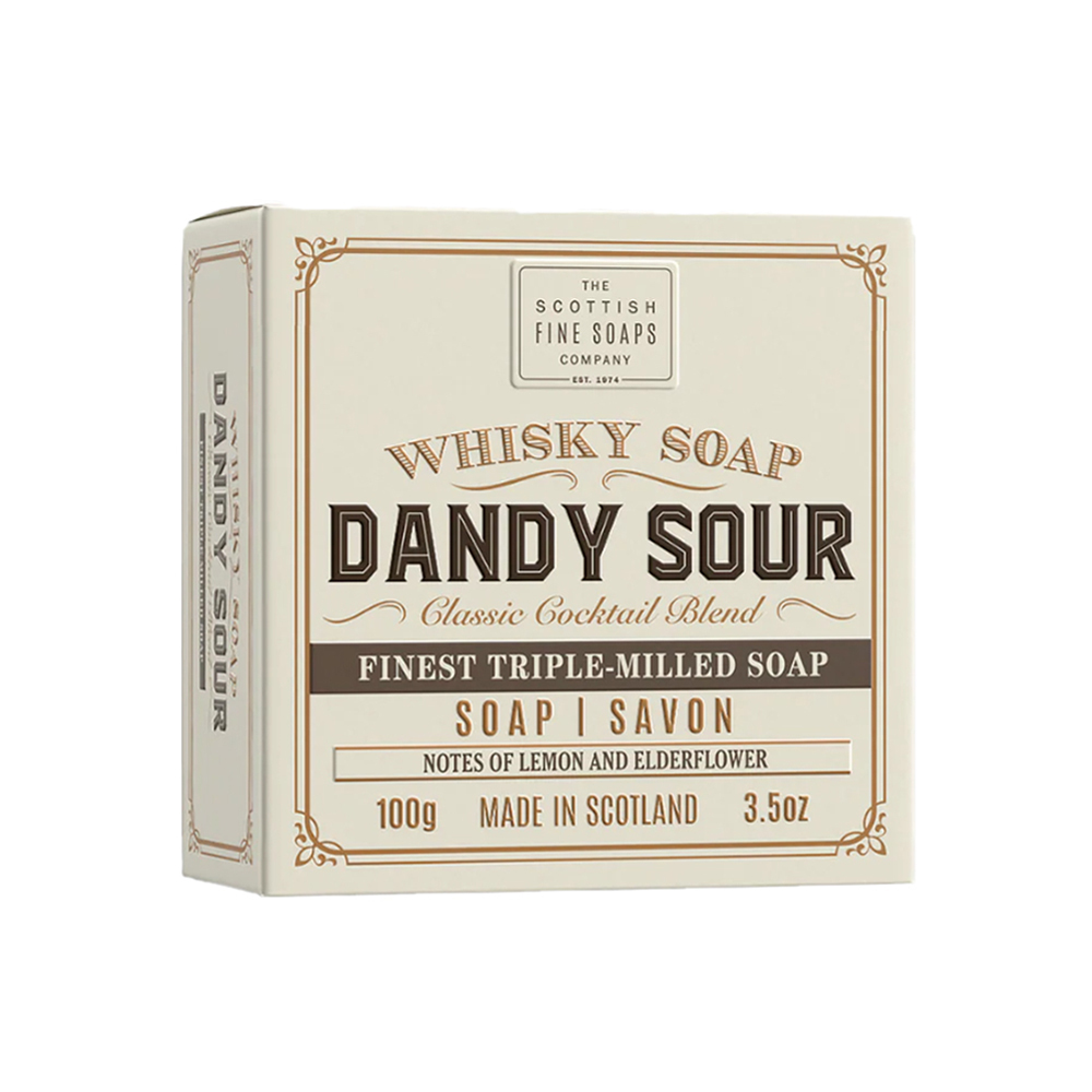 英國 Scottish Fine Soaps - 威士忌系列 紳士沐浴皂 / 香氛皂（男子漢 Dandy Sour / 白盒）