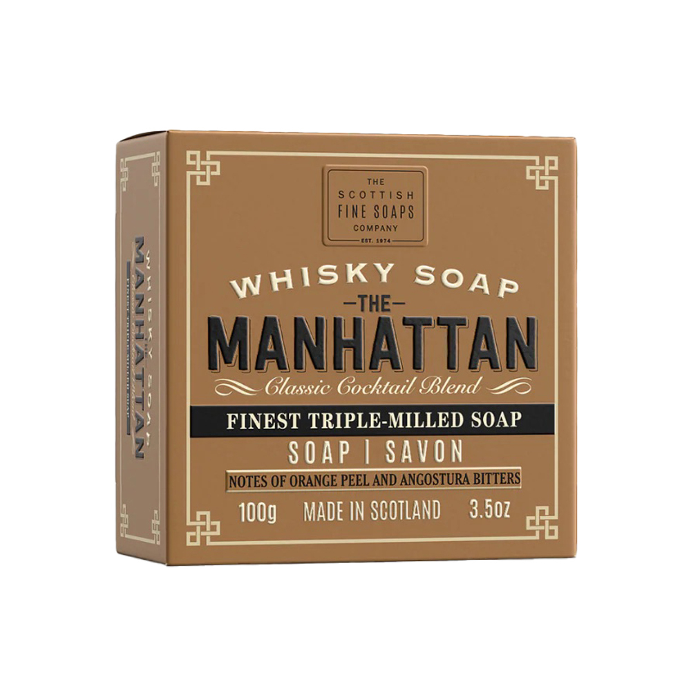 英國 Scottish Fine Soaps - 威士忌系列 紳士沐浴皂 / 香氛皂（曼哈頓 Manhattan / 棕盒）