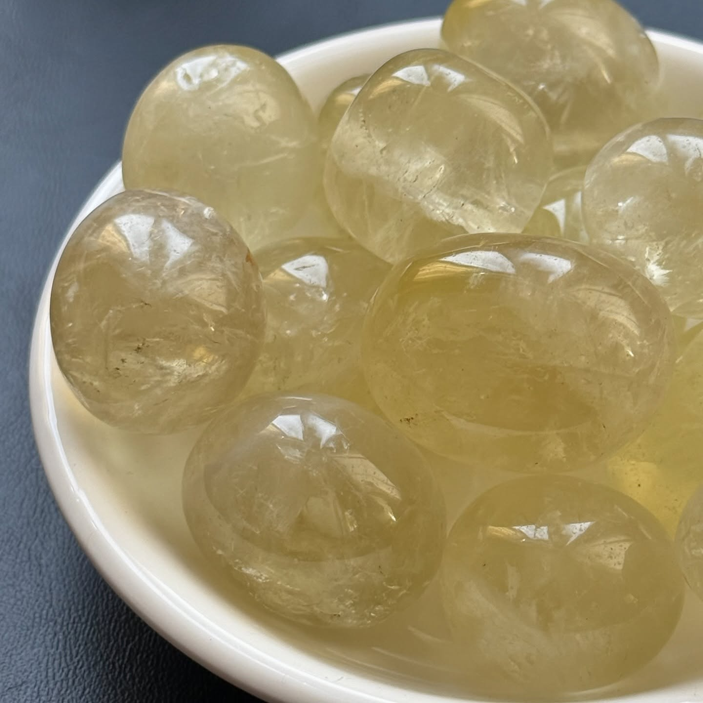 [原石] 檸檬黃水晶 滾石