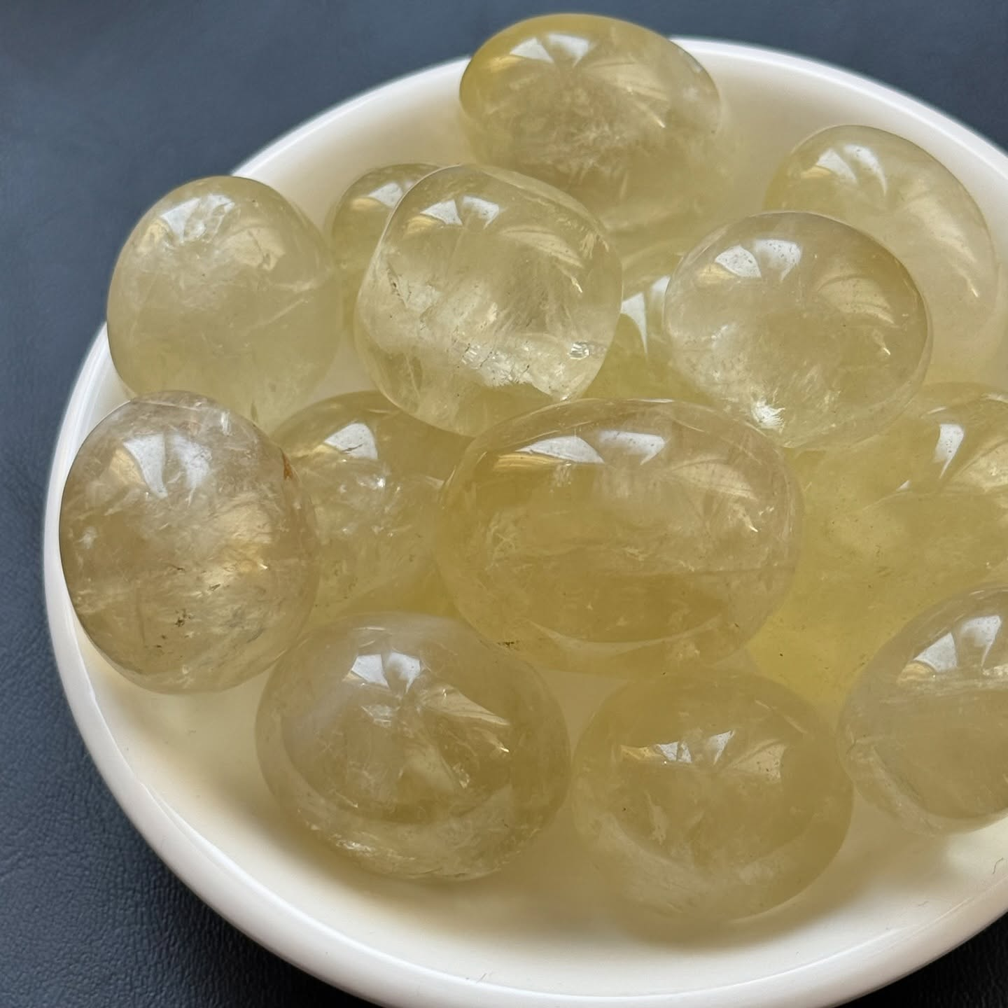 [原石] 檸檬黃水晶 滾石