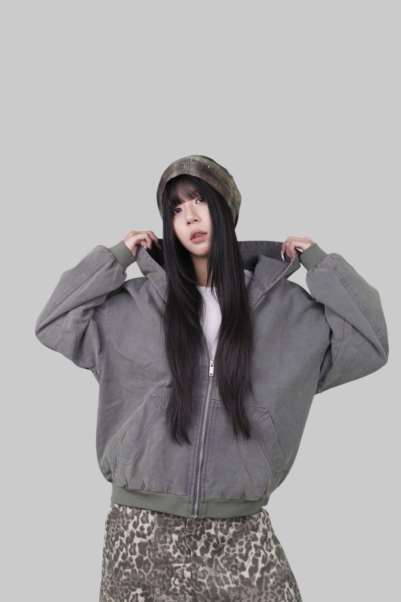 『Always_Good』水洗 做舊 帆布 工裝 連帽 外套