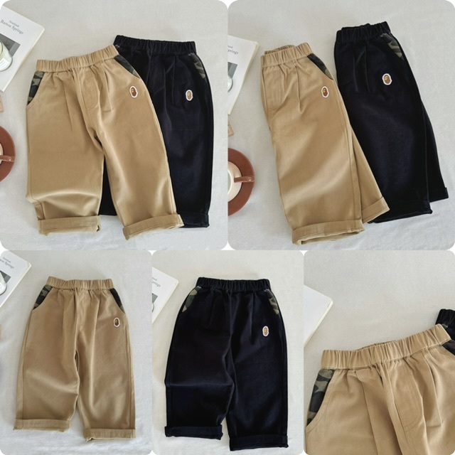 兒童猿人小Logo 鬆身休閒褲-2502650