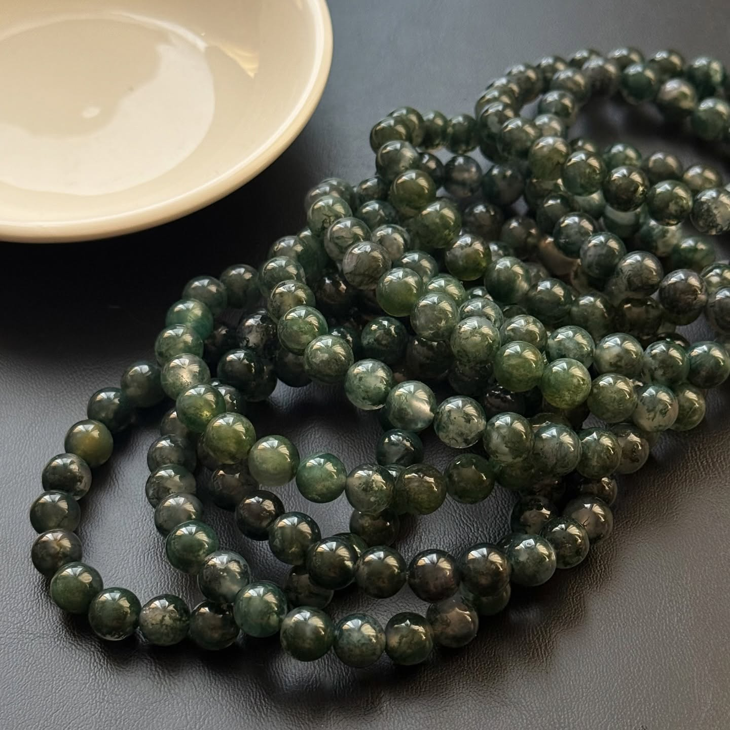 [原石] 冰種水草瑪瑙 水晶手串