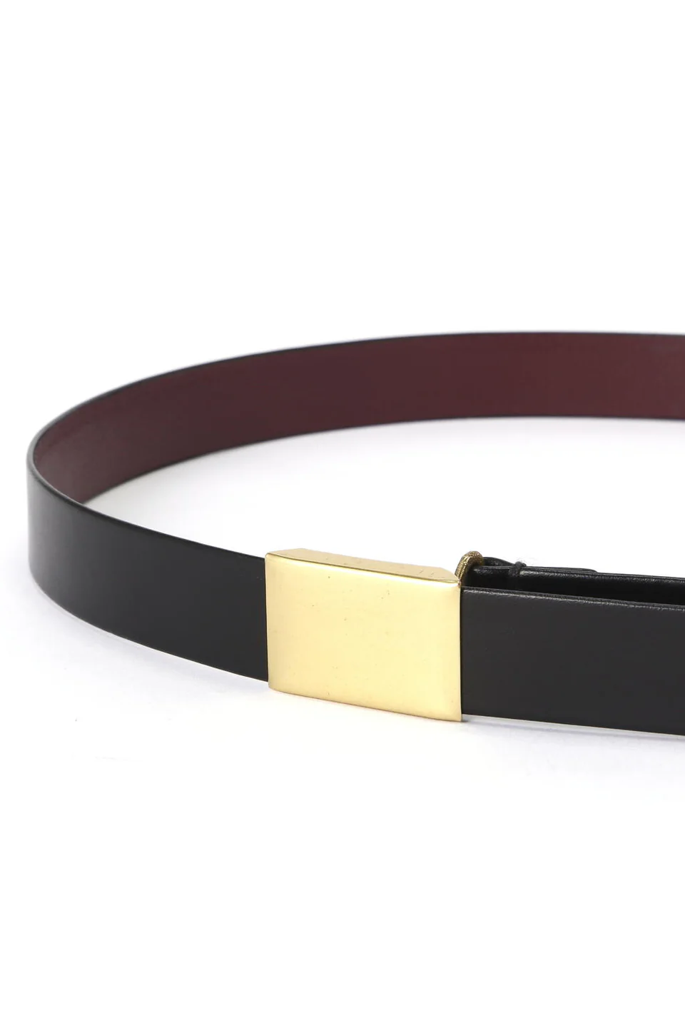 YLÈVE LEATHER BUCKLED BELT