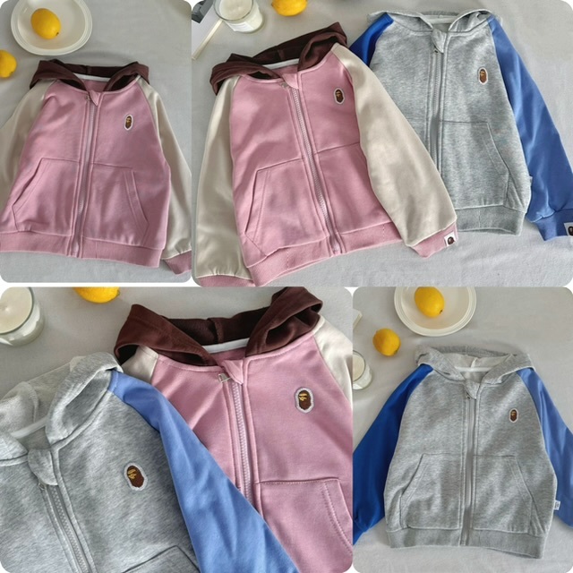 兒童Lee拼色牛角肩珠地外套-2502651