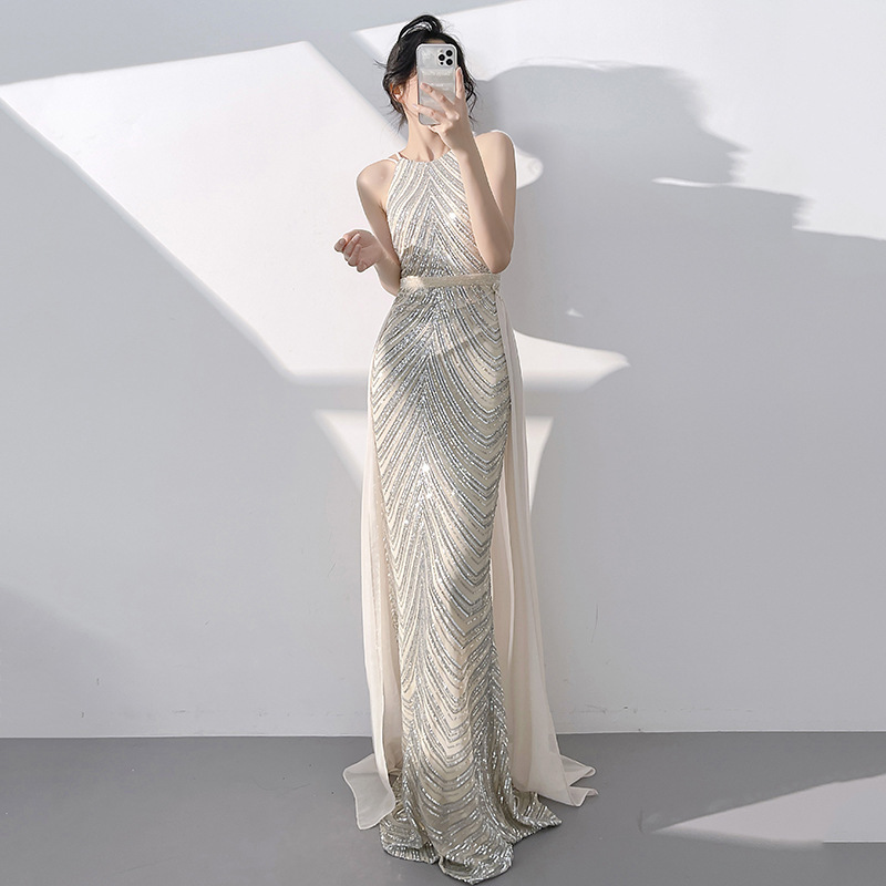 人魚亮片 魚尾長禮服