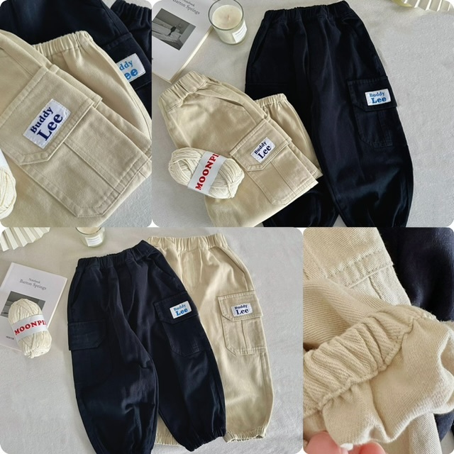兒童Lee側袋棉布休閒褲-2502652