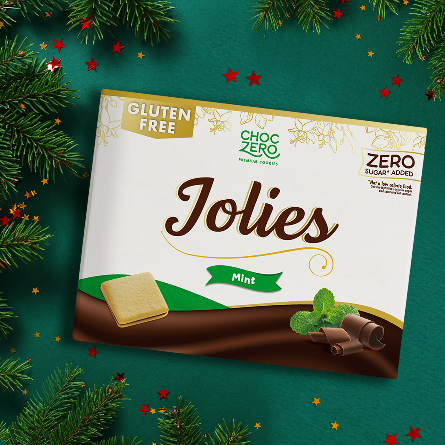 Choczero Jolies低碳脆脆薄荷朱古力夾心曲奇 #無麩質 #無添加糖