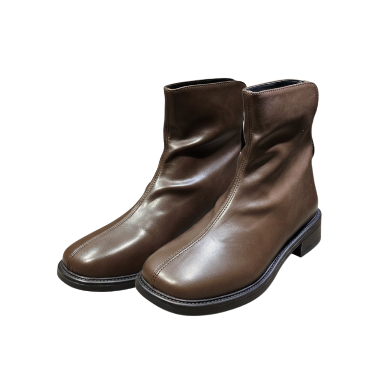 Yauritos |SSB002DB|優雅方頭彈力粗跟短靴