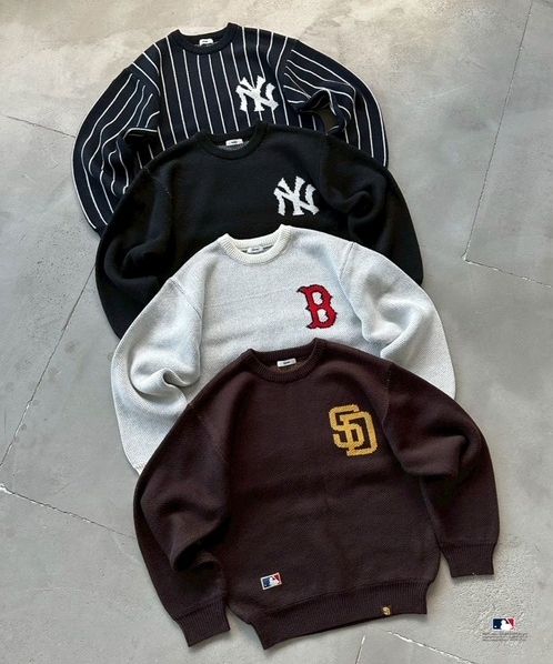 <限時3天單件免運> 日本限定 Perushu × MLB 針織毛衣 4款
