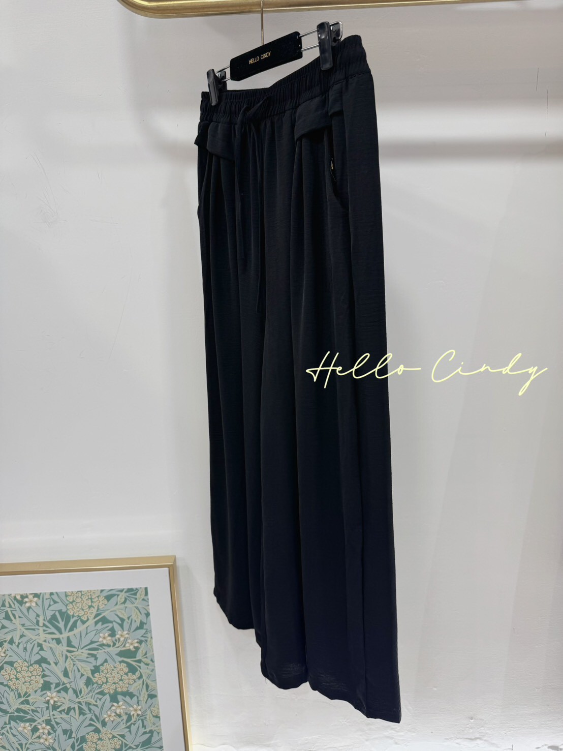 Baby系列 B07153 現貨-門市胖胖客人推薦必買夏季超顯瘦口袋涼感綁繩寬褲