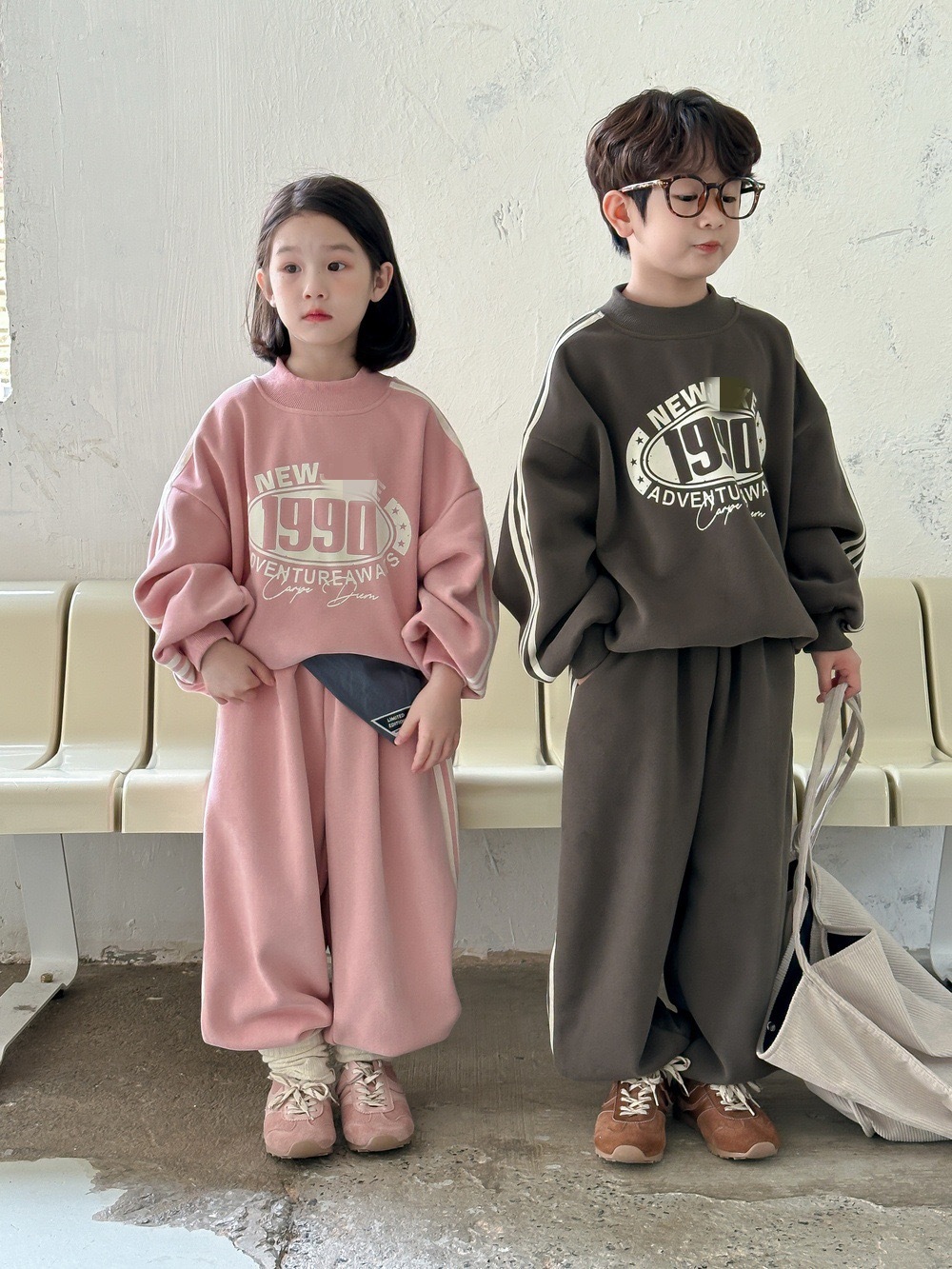 兄弟姐妹一起穿_復古1980加絨套裝