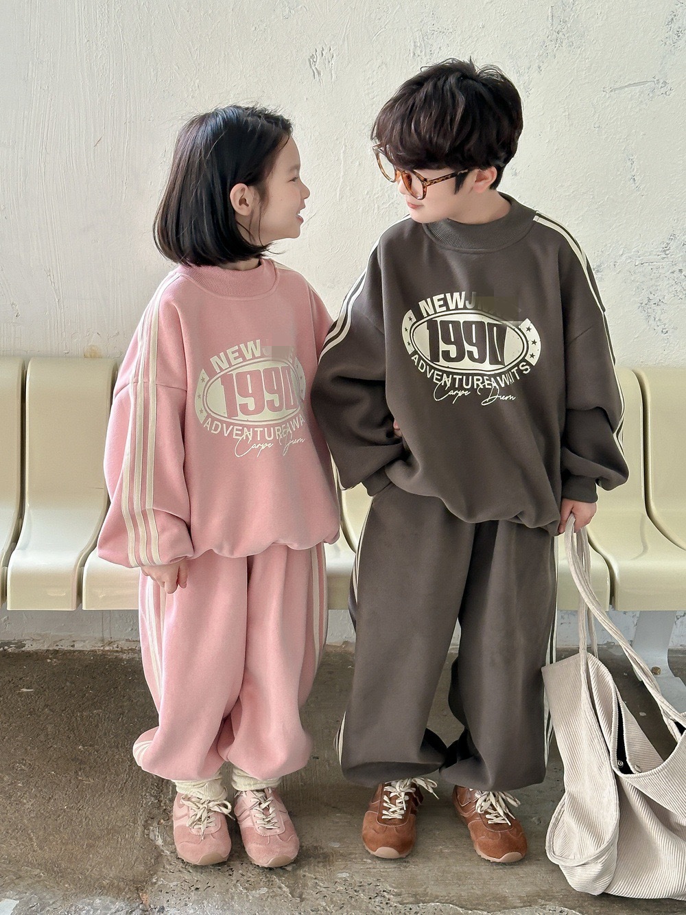 兄弟姐妹一起穿_復古1980加絨套裝