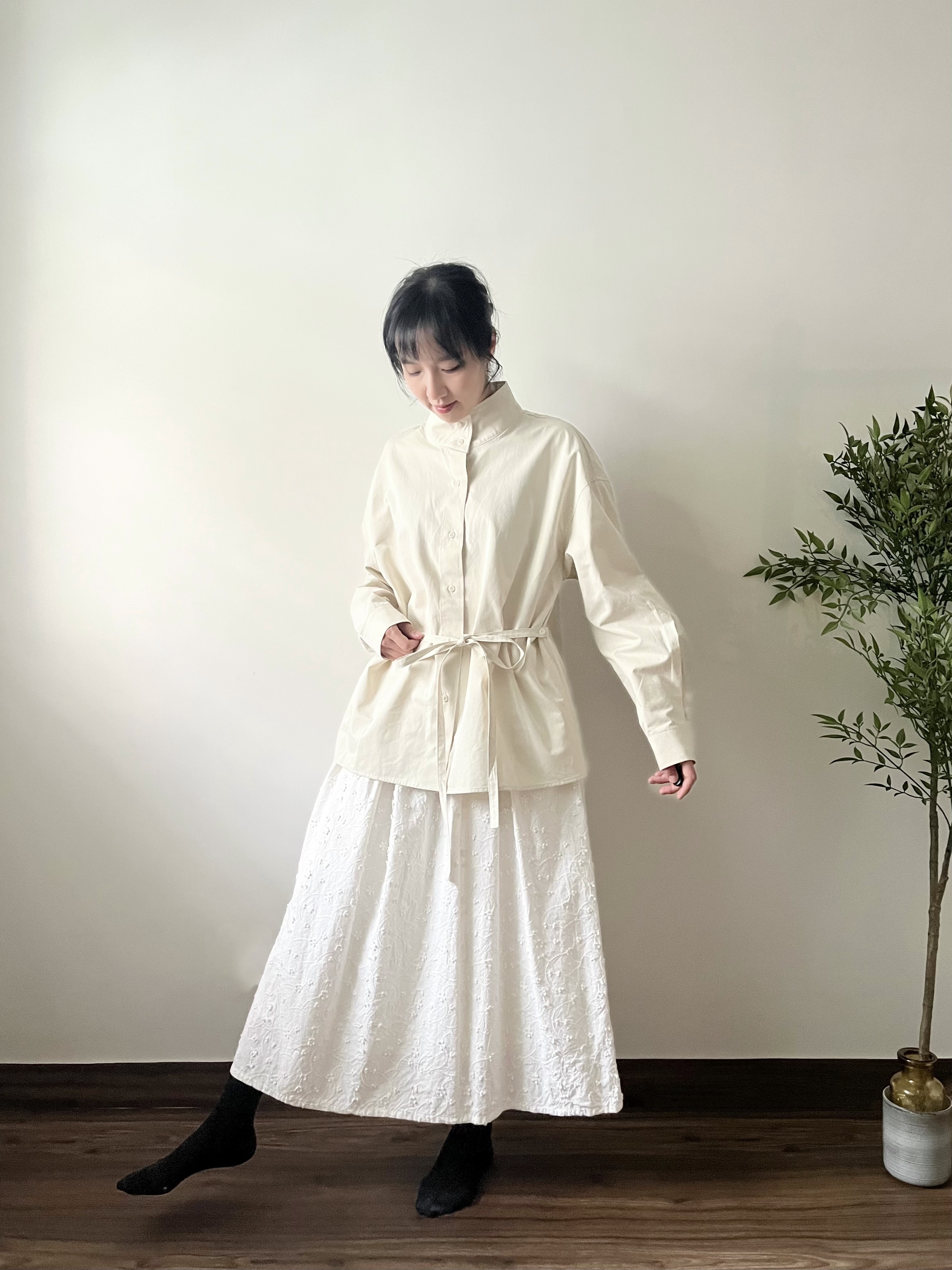 🌿企領恤衫外套