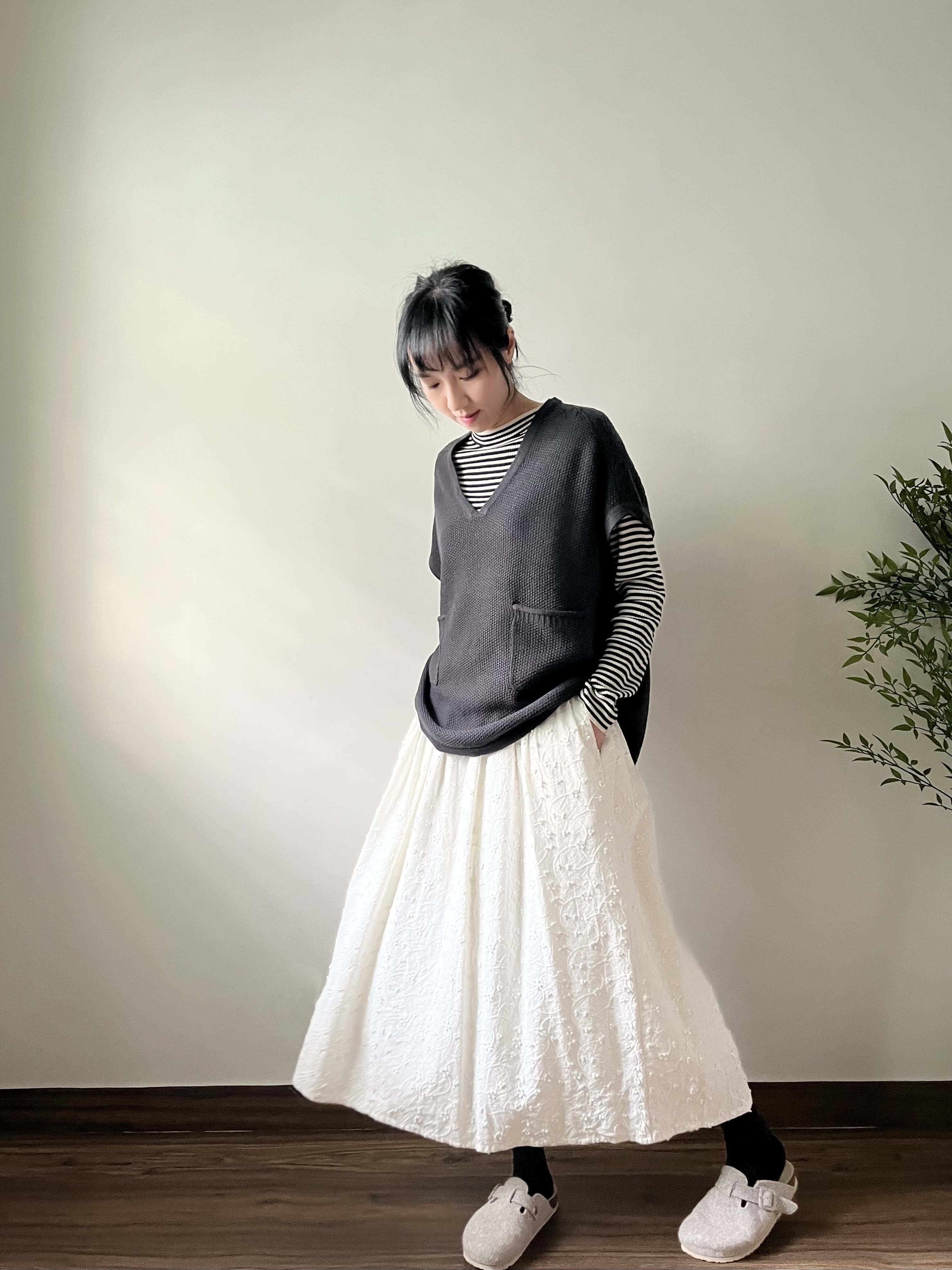 🌿立體小繡花長裙