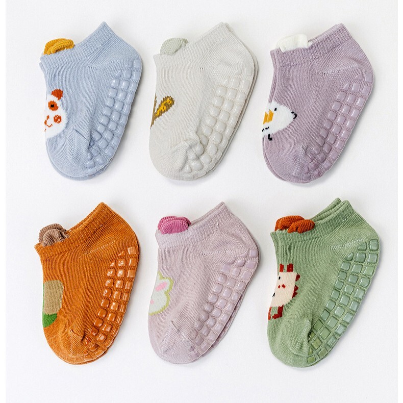 動物小耳朵 短筒襪6双組