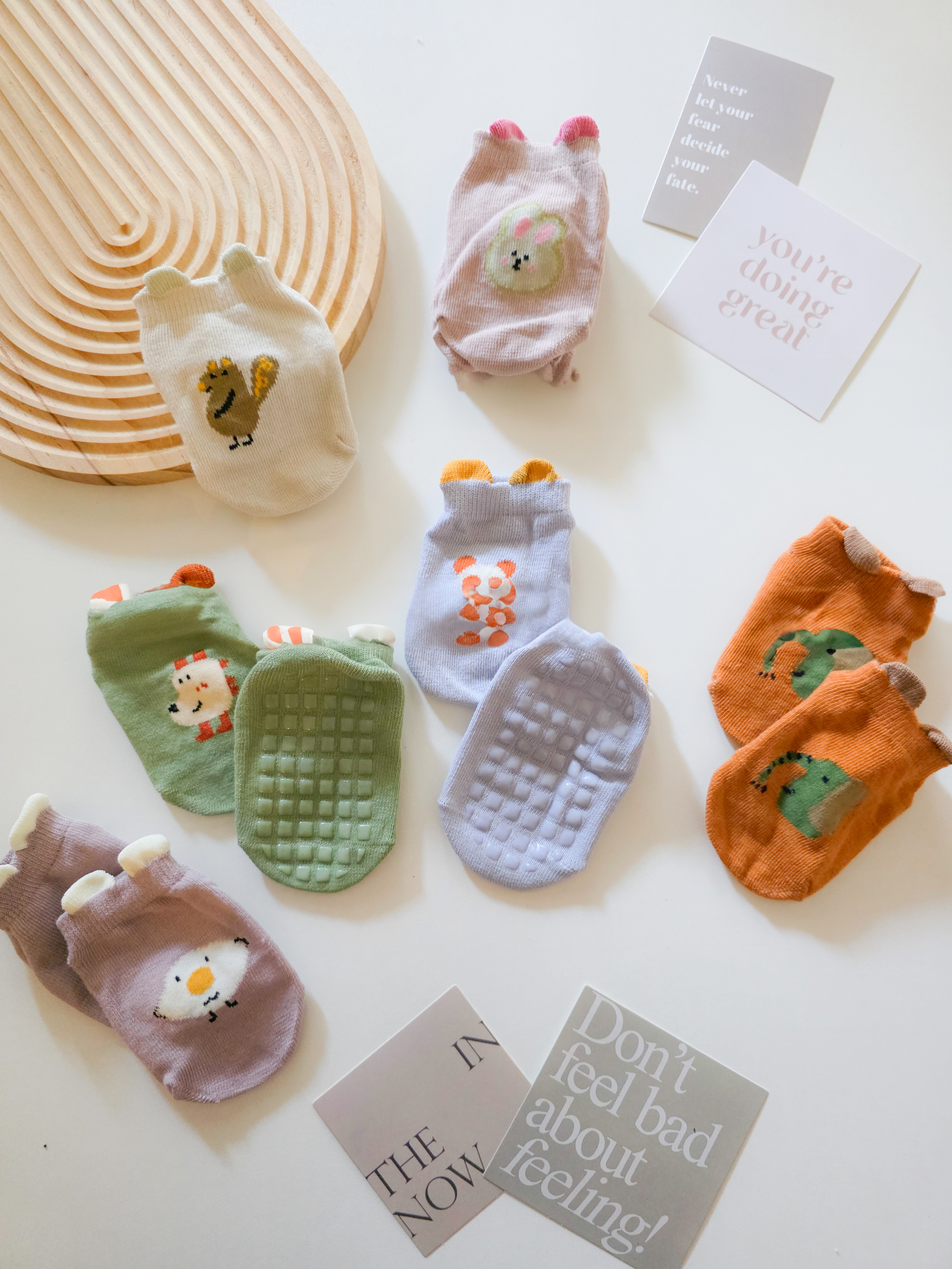 動物小耳朵 短筒襪6双組