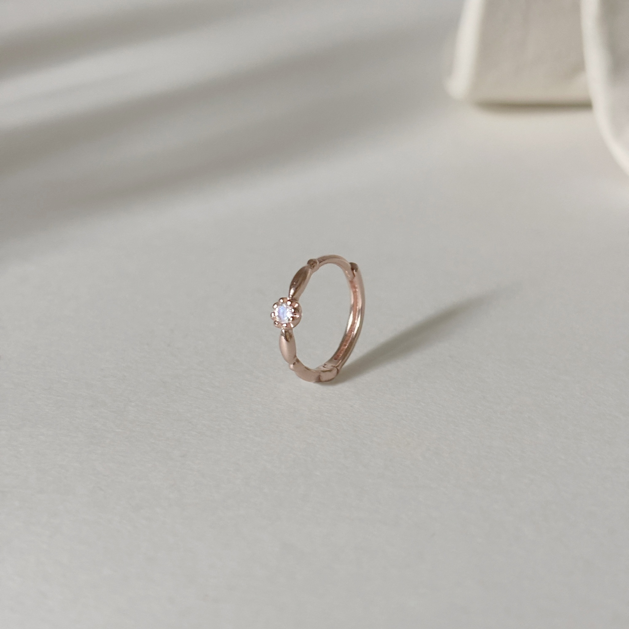 米粒蛋糕月光石耳圈