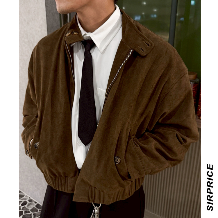 麂皮立領外套 BOXY FIT