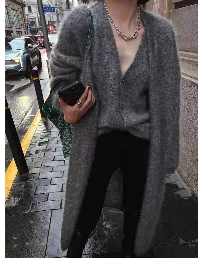 毛線針織 慵懶2件組(駝/杏/灰/黑)