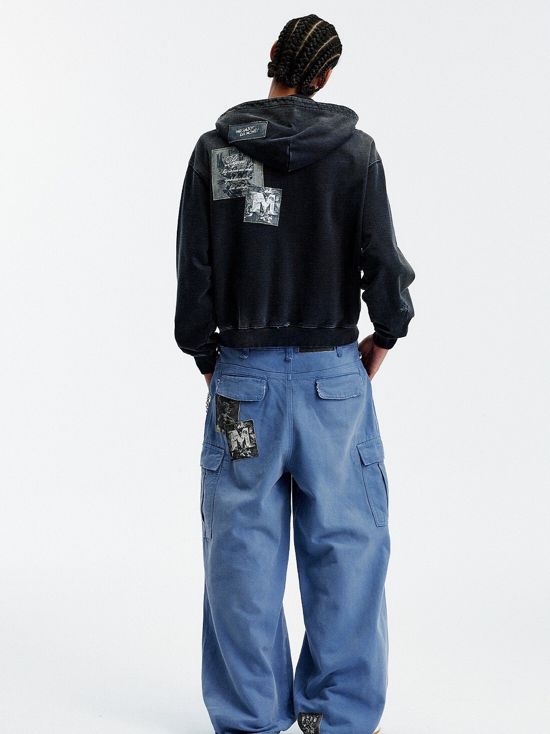 MEDM 經典天使 做舊貼布 多口袋 工裝長褲