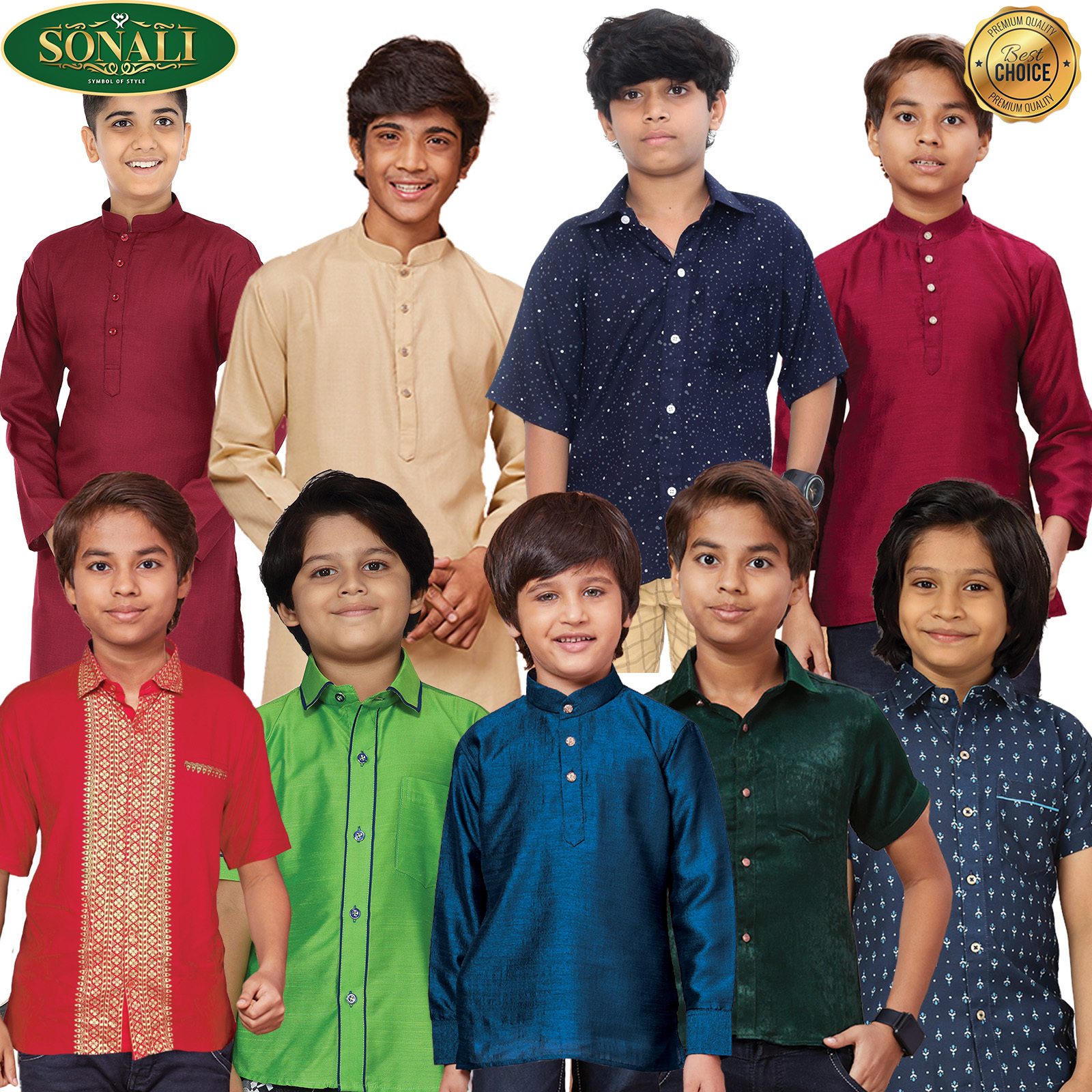 Sonali's Premier Quality Boy's Shirt / Boy's Kurta (Style & Refer Images) - Moving out Sale Offer!
