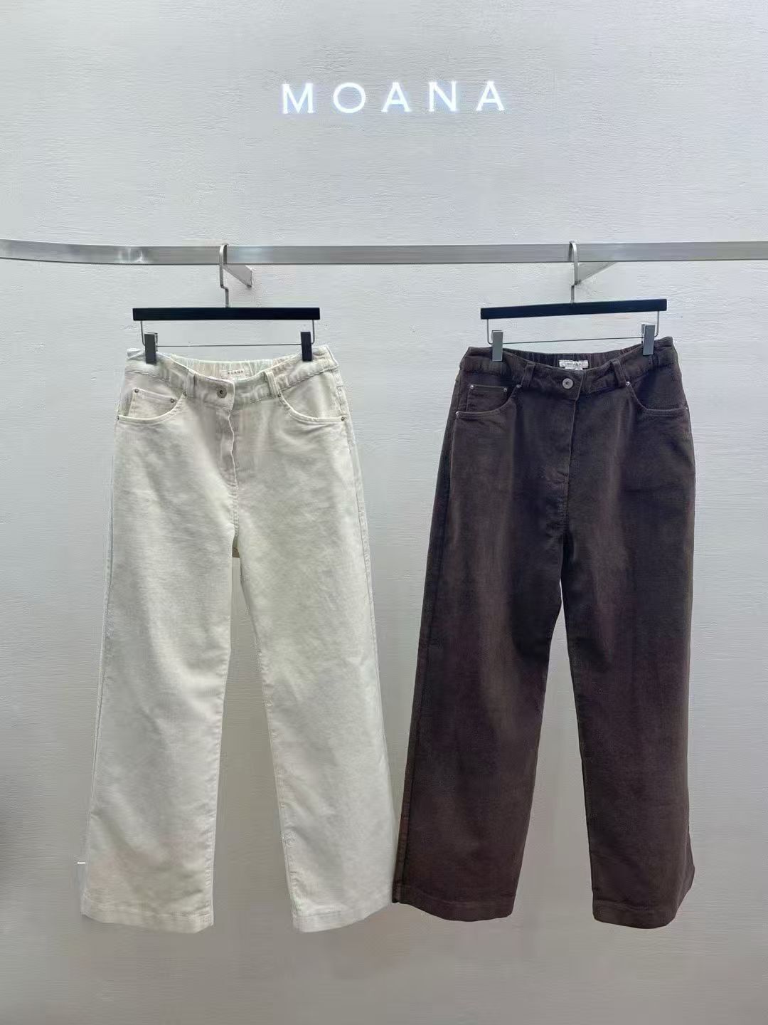 MK5213 韓妹高腰直筒牛仔褲 (S/M/L)