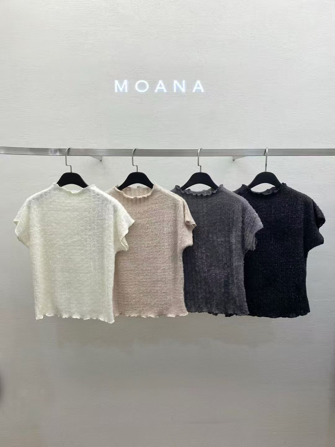 MK5220 彈性毛感短袖上衣