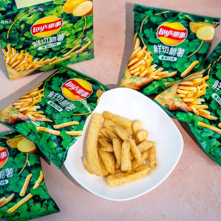 Lay's 樂事-鮮切脆薯香菜口味 72g/盒(18gX4包)