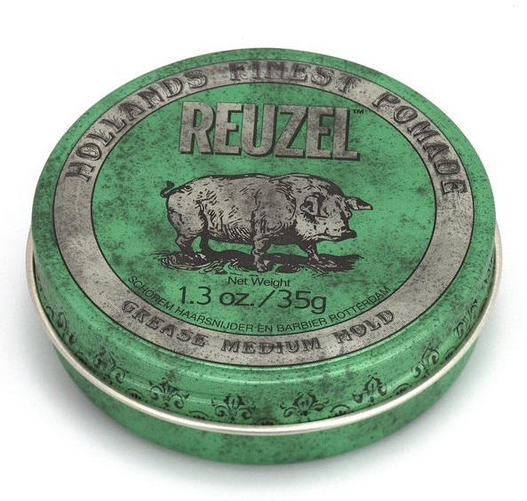 Reuzel Green Pomade Grease 1.3oz/35g 綠豬中強油性髮蠟