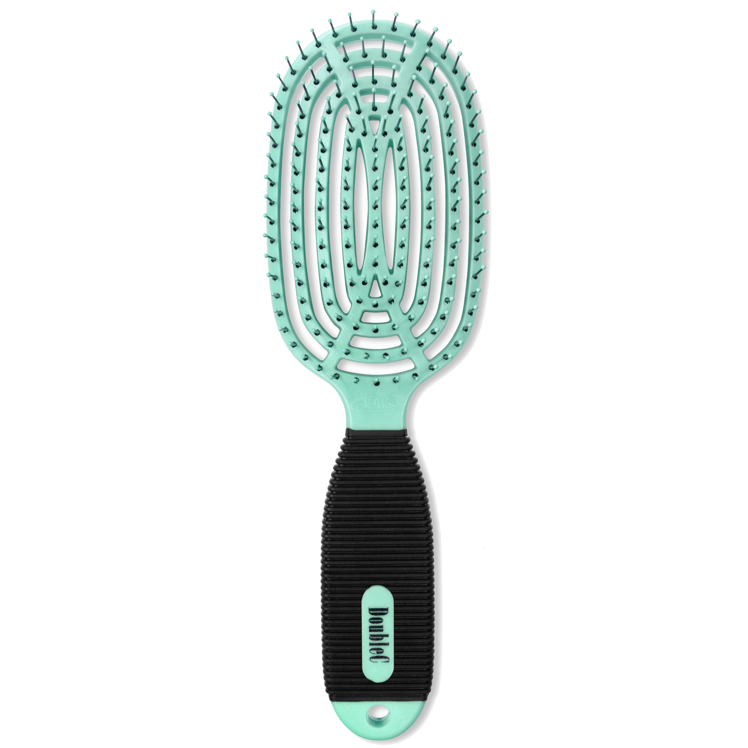 NuWay4Hair 施魔梳 (Double C 系) (Mint Green) Curved Detangler Brush