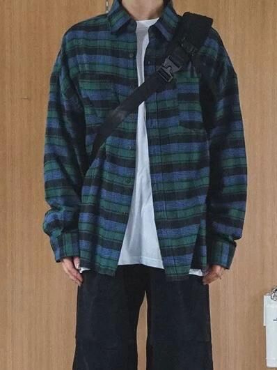 格仔長袖恤衫 S2450