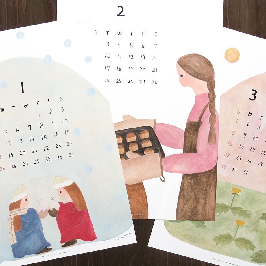 Necktie 領帶  2026月曆 A4月曆卡｜日本表現社